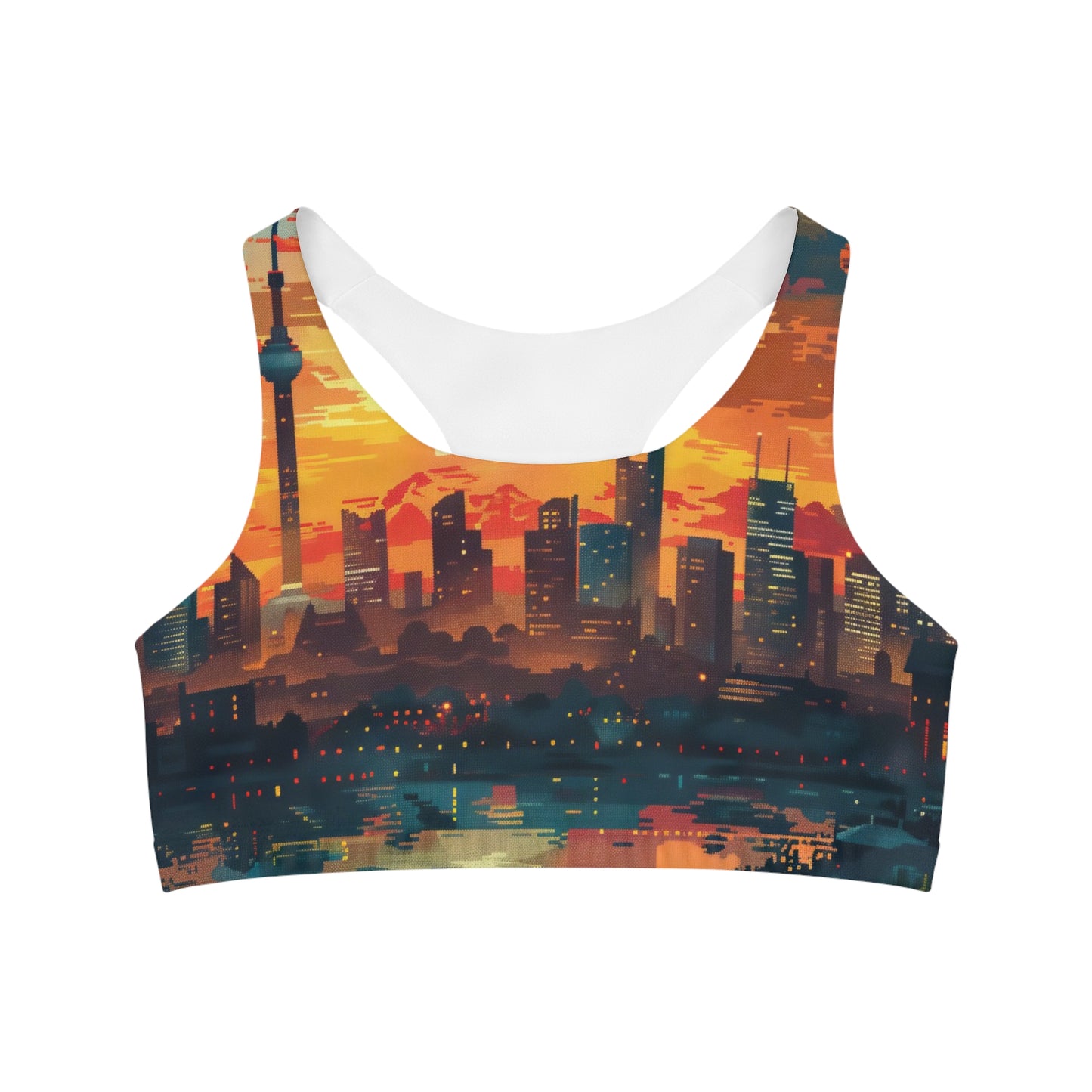 Modern Cityscape - Seamless Sports Bra