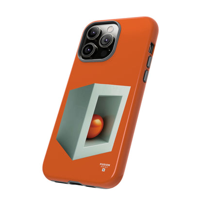 Orange Ball in a White Cube Phone Case