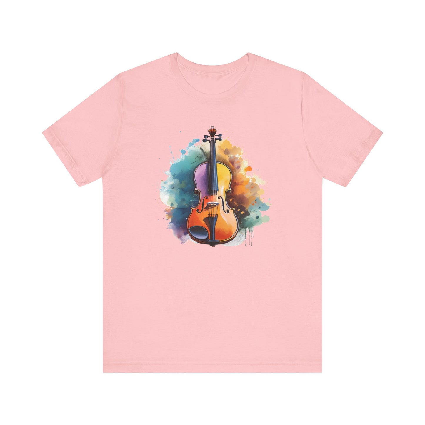 Watercolor Violin T-shirt | Short Sleeve Tee (Unisex)