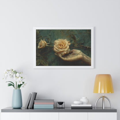 A Rose Intertwines - Framed Horizontal Poster