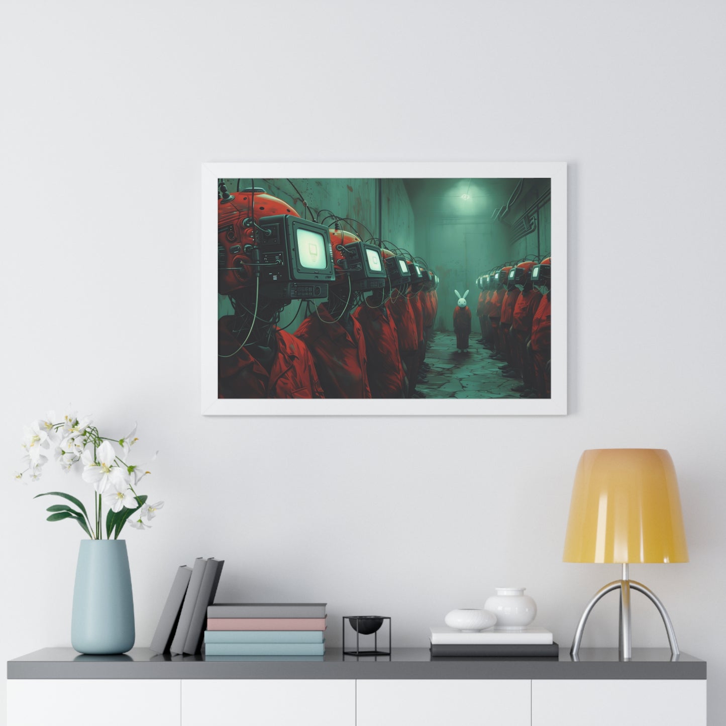 Surreal Computers Take Over - Framed Horizontal Poster