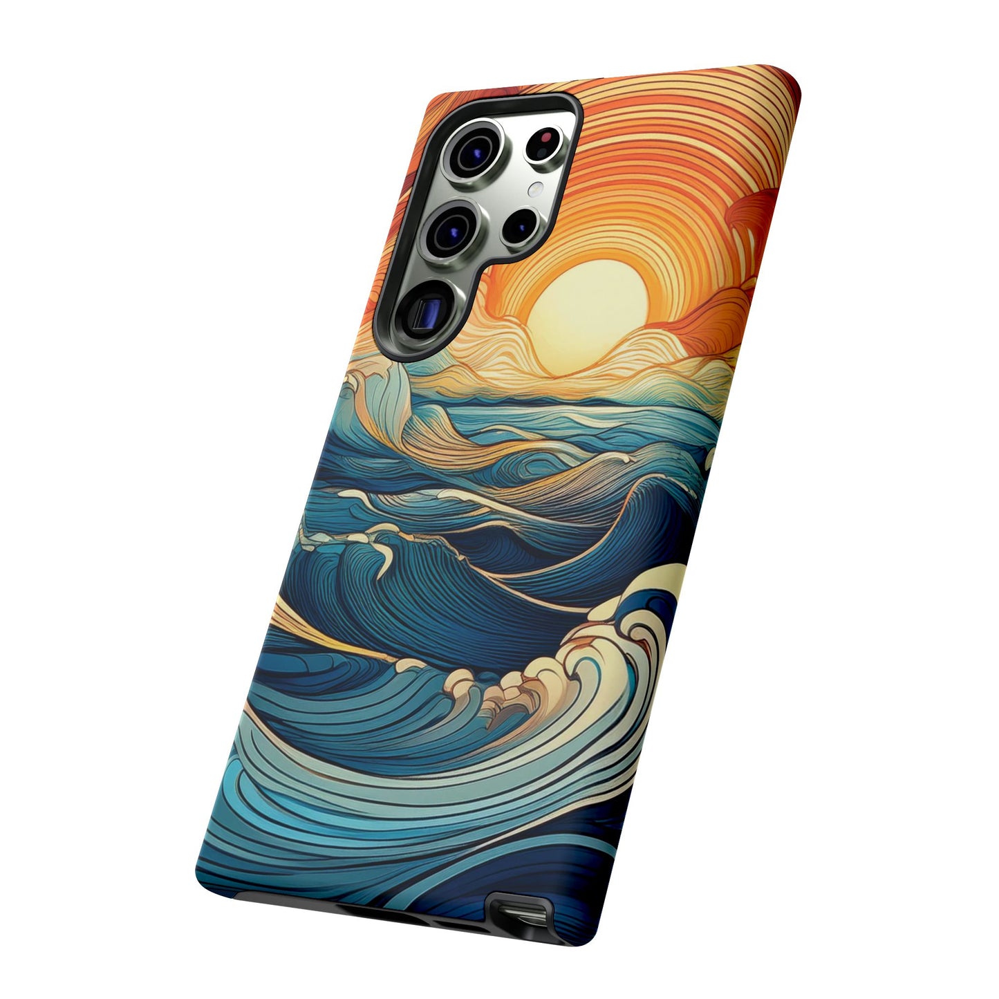 Pop Art Sunset Over the Ocean Phone Case