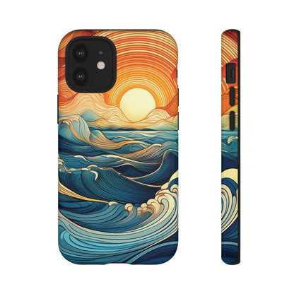 Pop Art Sunset Over the Ocean Phone Case