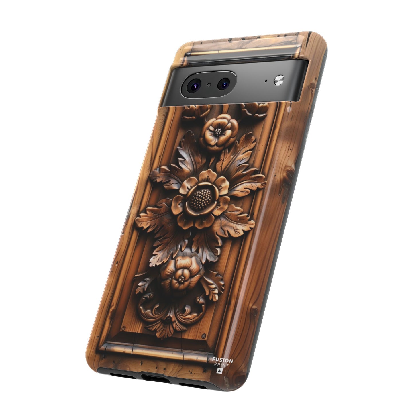 Floret Wood Carving Phone Case