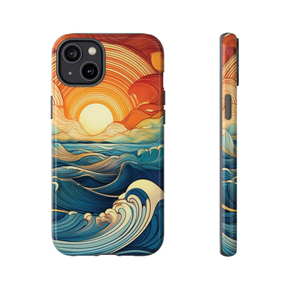 Pop Art Sunset Over the Ocean Phone Case