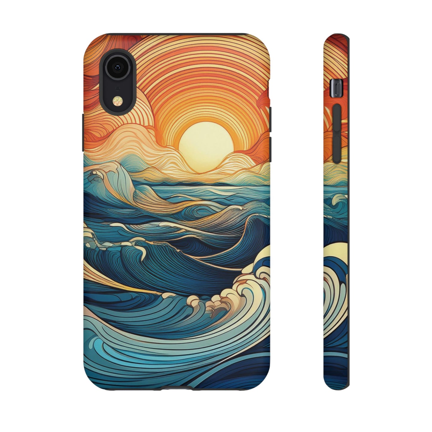 Pop Art Sunset Over the Ocean Phone Case