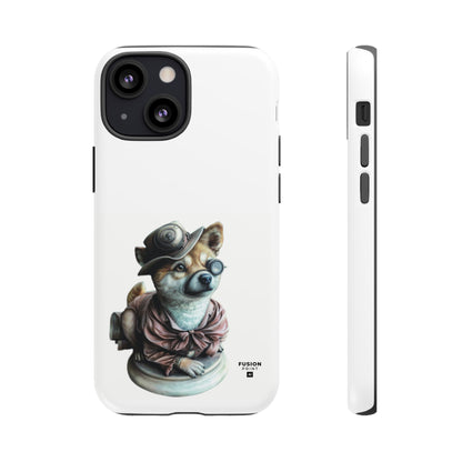 Porcelain Steampunk Chihuahua Figurine Phone Case