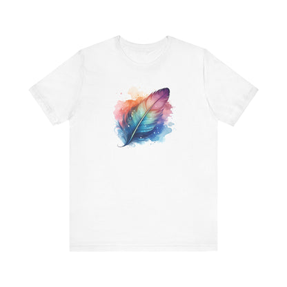 Watercolor Feather T-shirt | Short Sleeve Tee (Unisex)