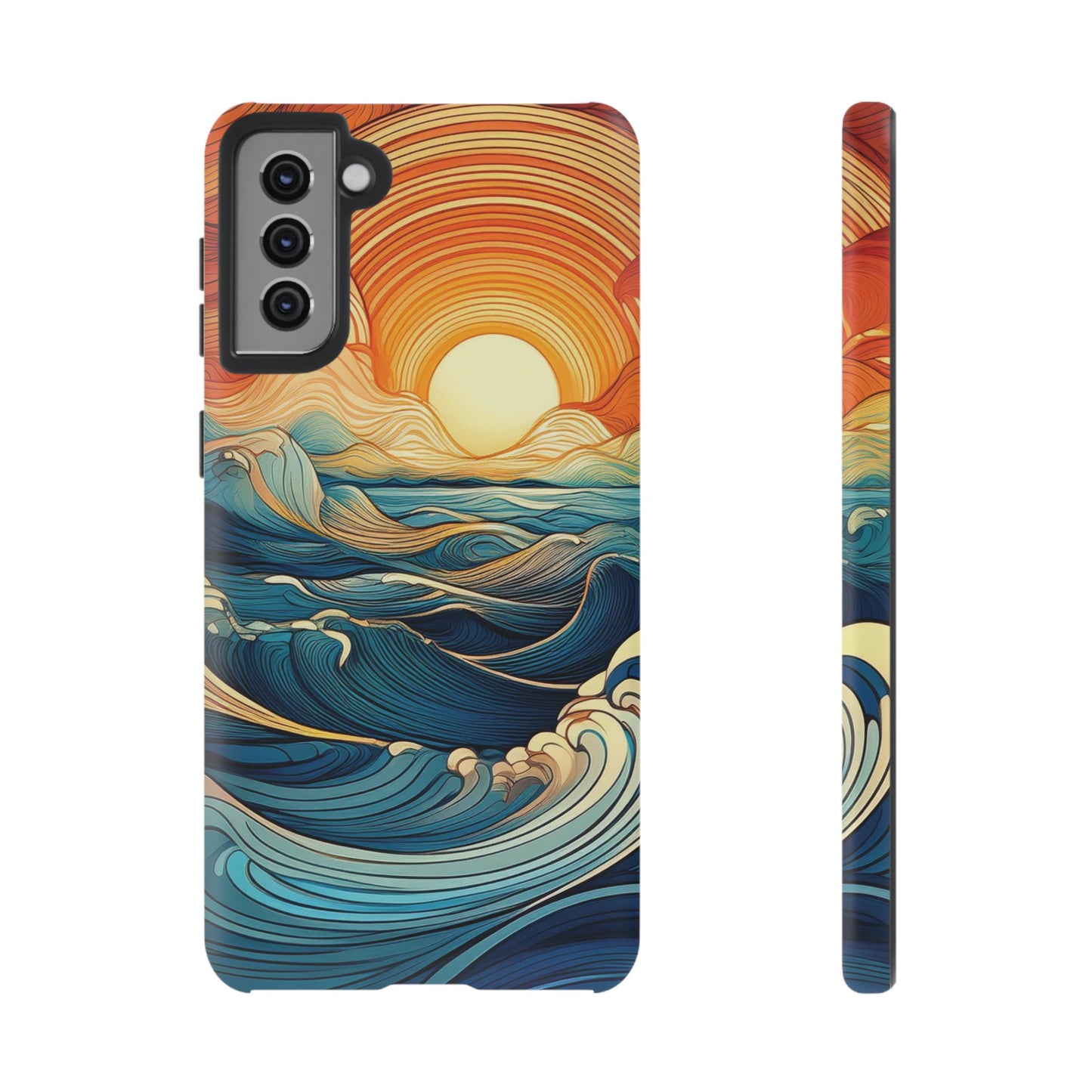 Pop Art Sunset Over the Ocean Phone Case