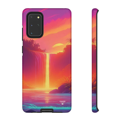 Synth-Wave Waterfall Sunrise Phone Case