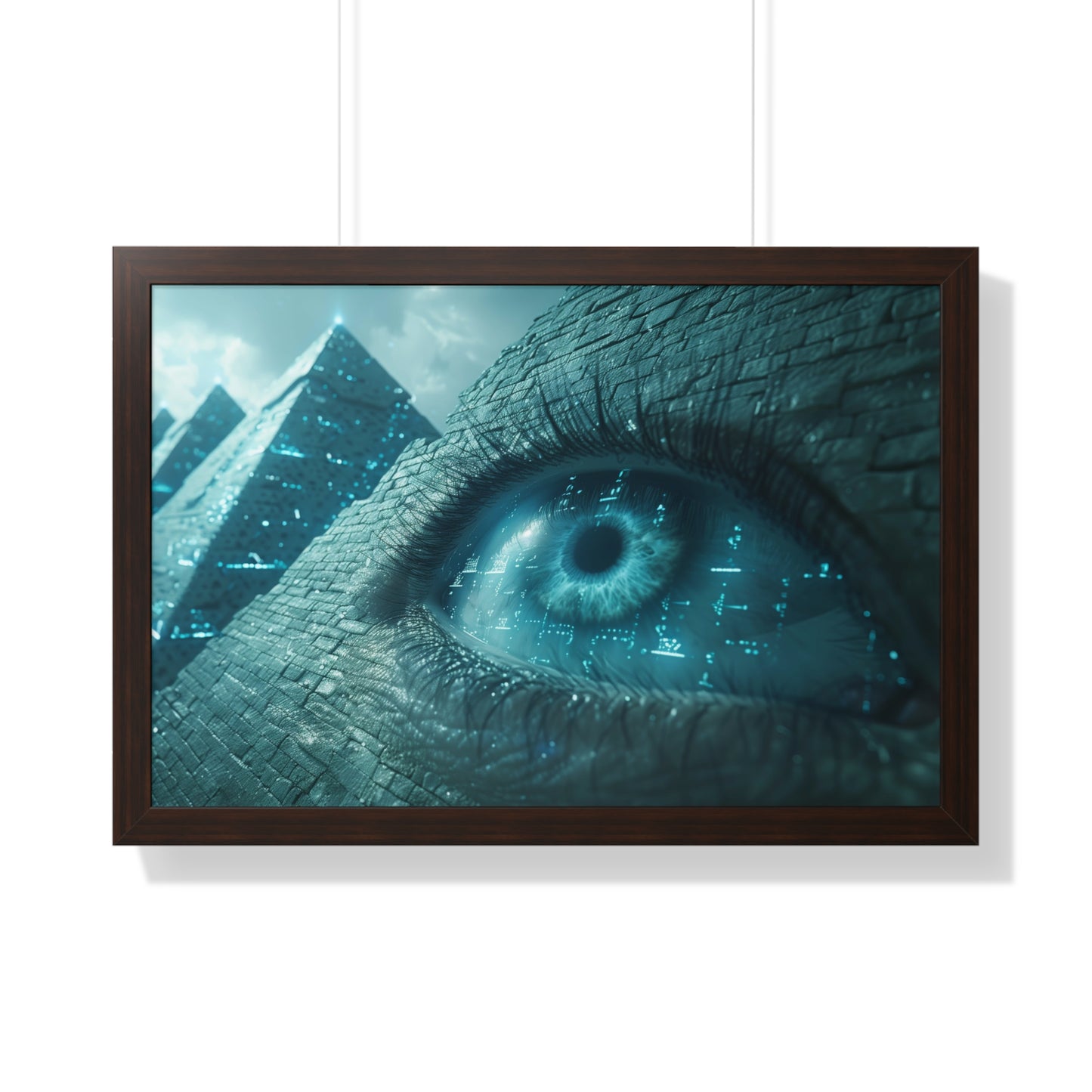 Ancient Pyramid with Eye - Framed Horizontal Poster