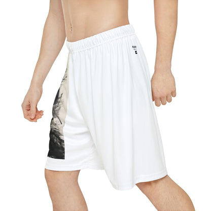 SamurAI Readies for Battle - Men’s Sports Shorts (White)