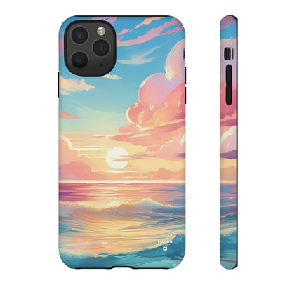 Pop Art Pastel Sky with Clouds Above the Ocean Phone Case