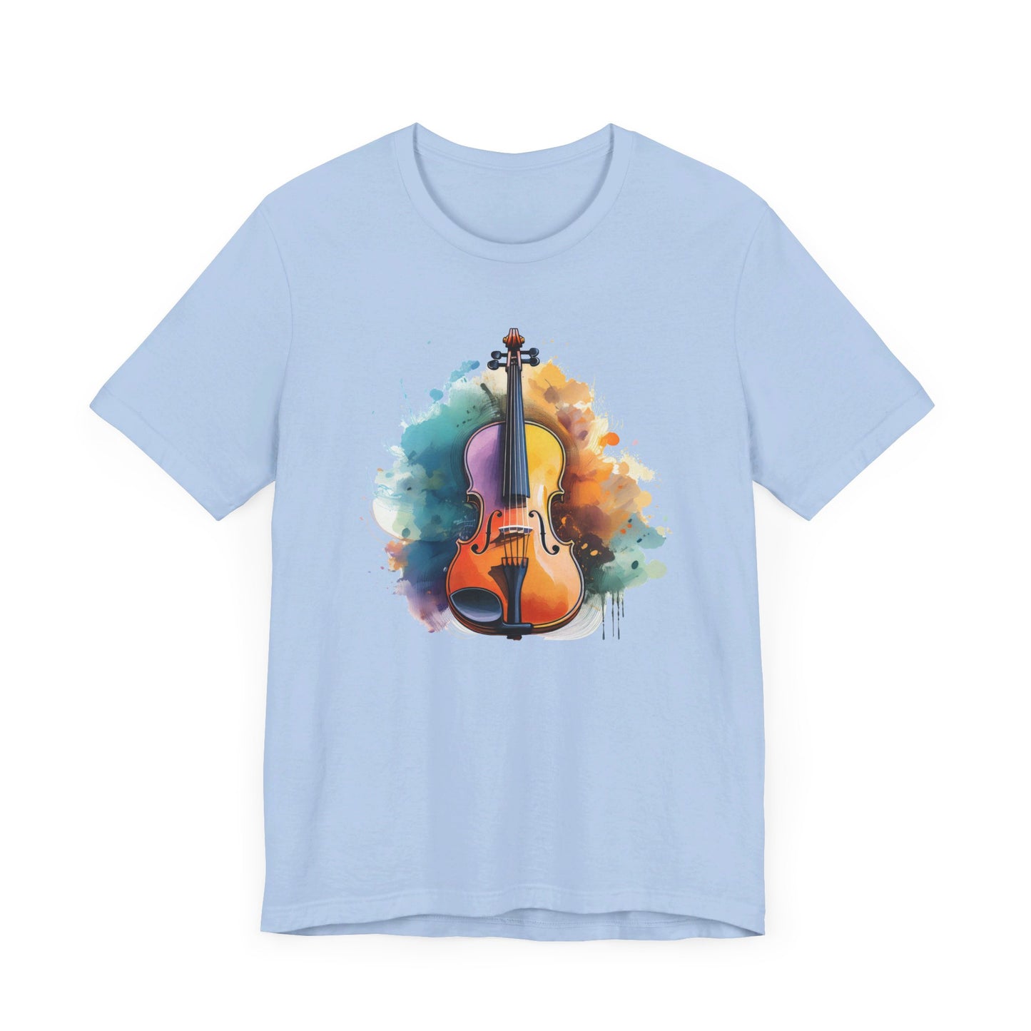 Watercolor Violin T-shirt | Short Sleeve Tee (Unisex)