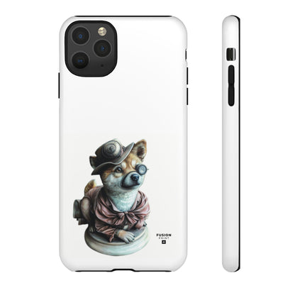 Porcelain Steampunk Chihuahua Figurine Phone Case