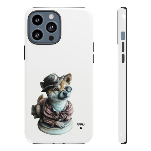 Porcelain Steampunk Chihuahua Figurine Phone Case