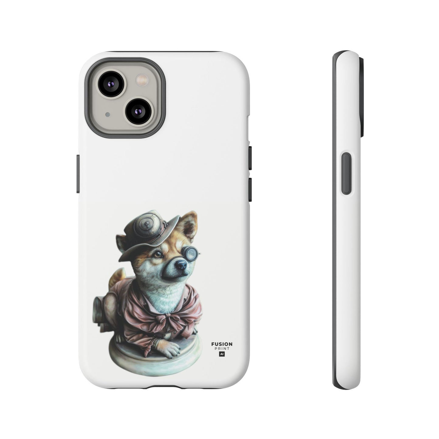 Porcelain Steampunk Chihuahua Figurine Phone Case