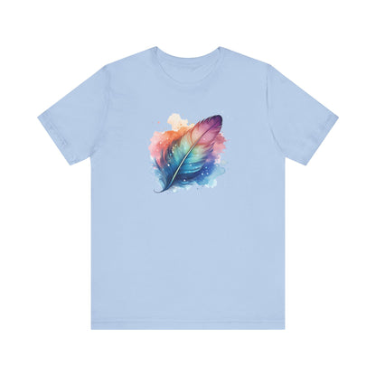 Watercolor Feather T-shirt | Short Sleeve Tee (Unisex)