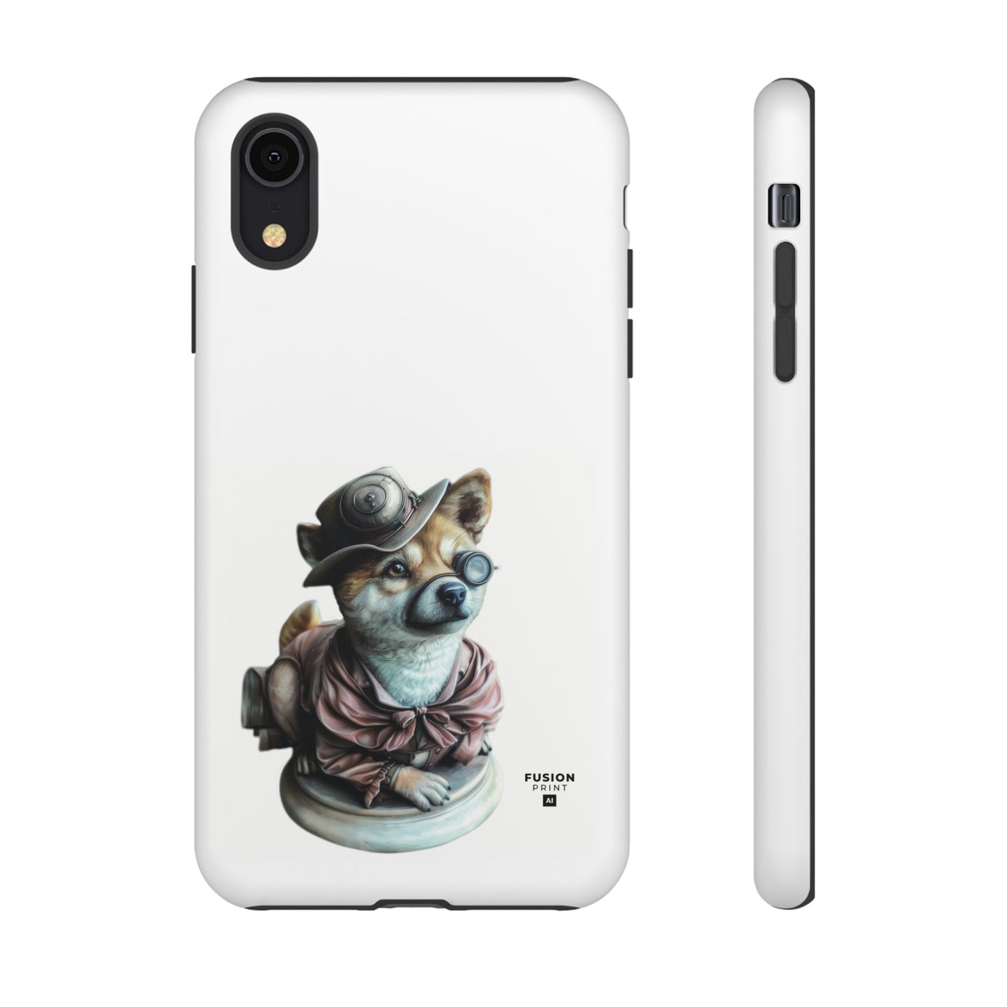 Porcelain Steampunk Chihuahua Figurine Phone Case