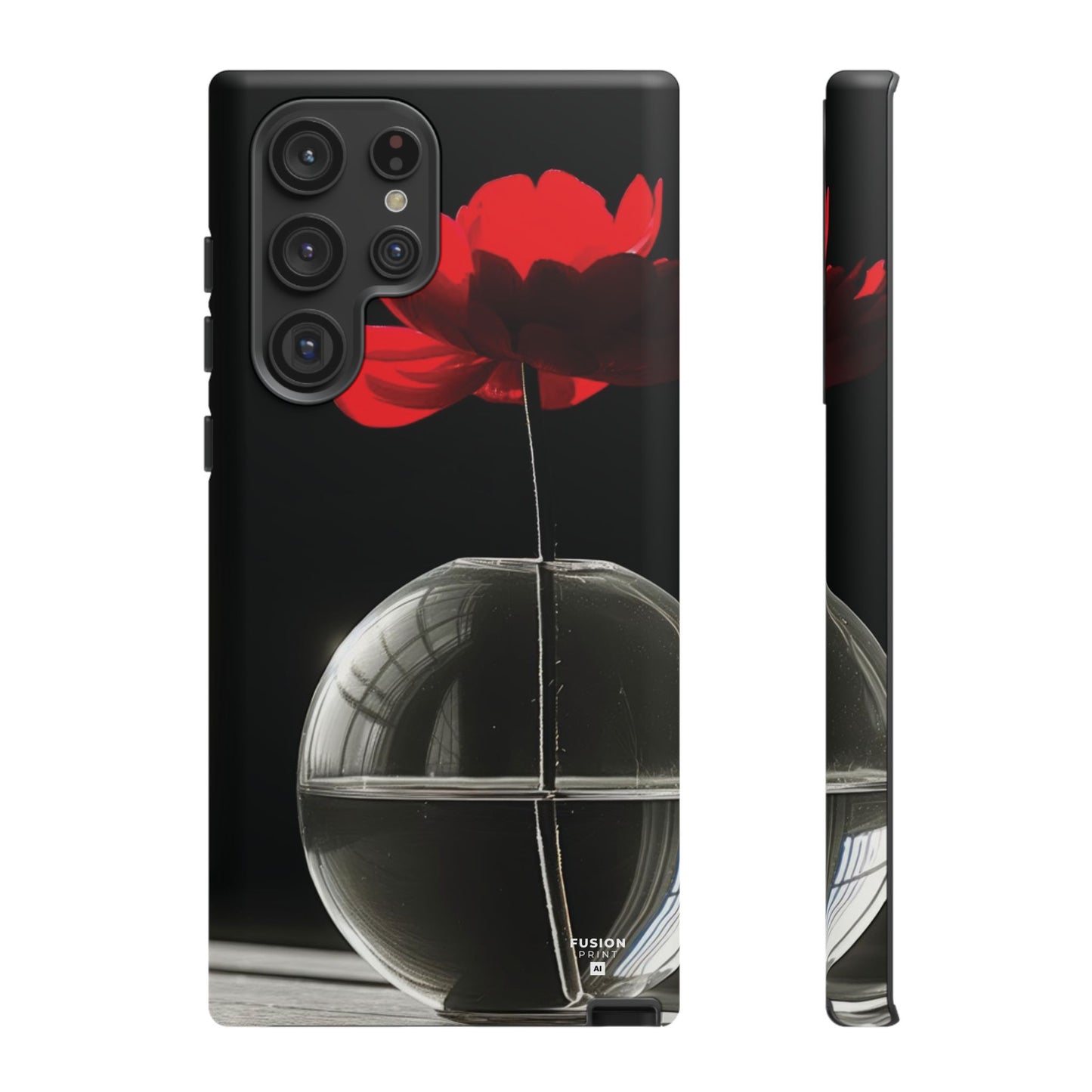 Minimalist Red Flower Phone Case