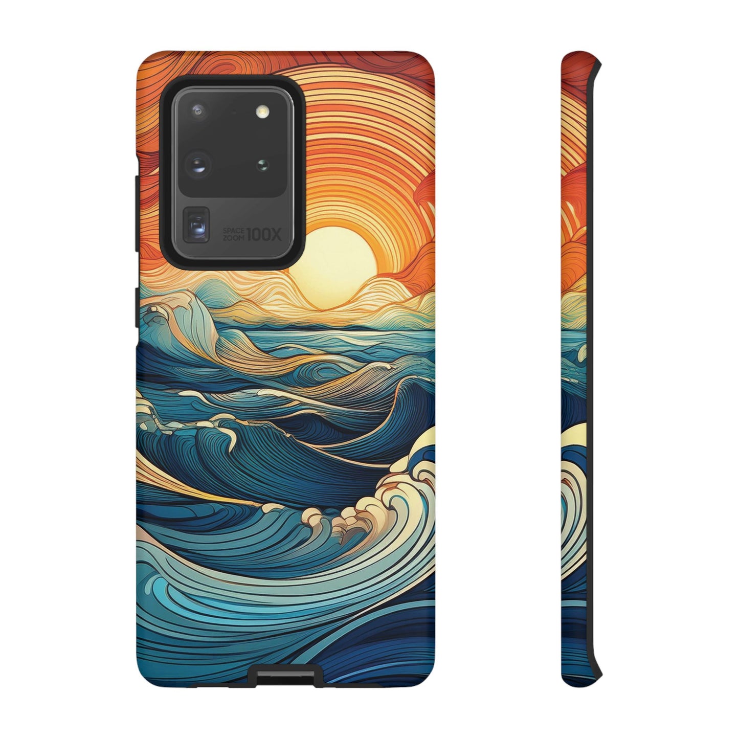 Pop Art Sunset Over the Ocean Phone Case