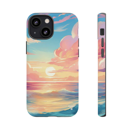 Pop Art Pastel Sky with Clouds Above the Ocean Phone Case