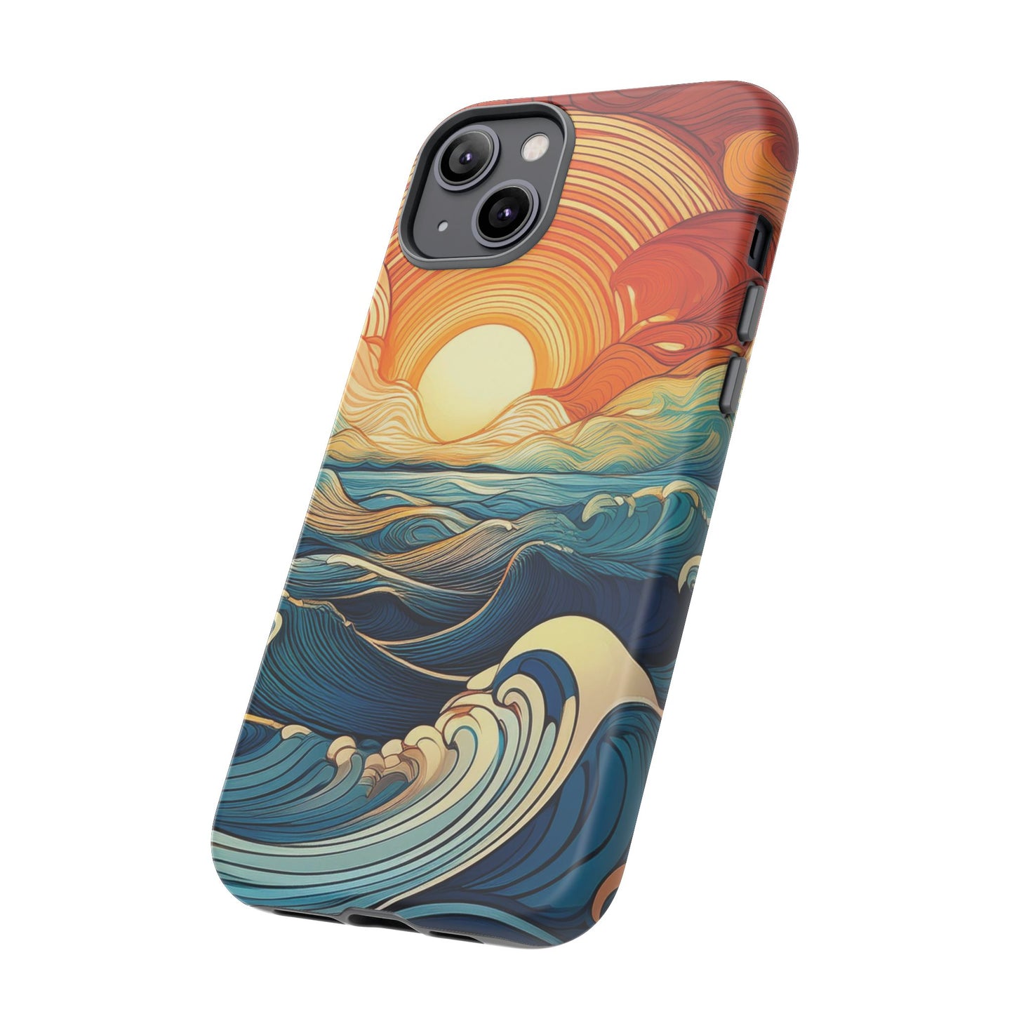 Pop Art Sunset Over the Ocean Phone Case