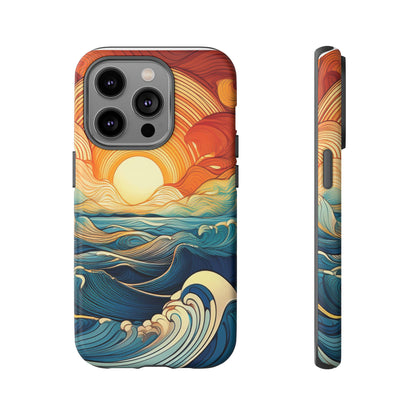 Pop Art Sunset Over the Ocean Phone Case