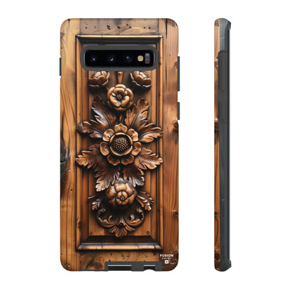 Floret Wood Carving Phone Case