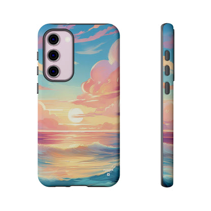 Pop Art Pastel Sky with Clouds Above the Ocean Phone Case