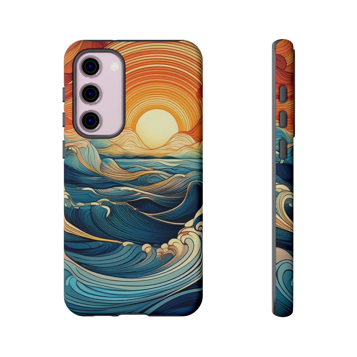 Pop Art Sunset Over the Ocean Phone Case