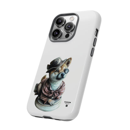 Porcelain Steampunk Chihuahua Figurine Phone Case