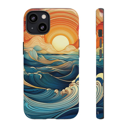 Pop Art Sunset Over the Ocean Phone Case