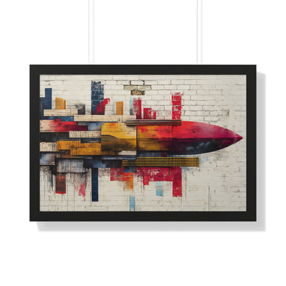 Military Graffiti Art - Framed Horizontal Poster