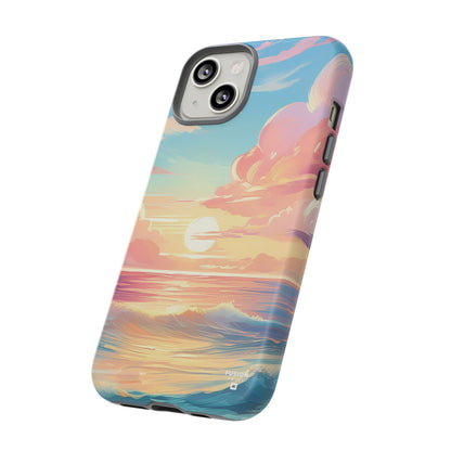 Pop Art Pastel Sky with Clouds Above the Ocean Phone Case