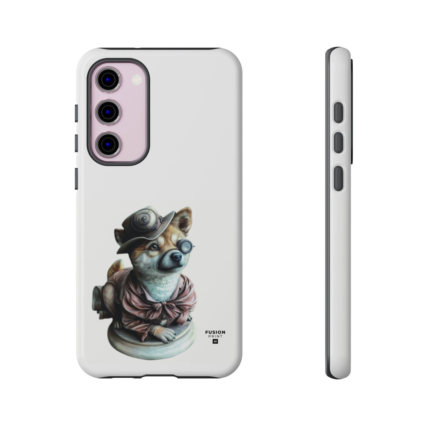 Porcelain Steampunk Chihuahua Figurine Phone Case