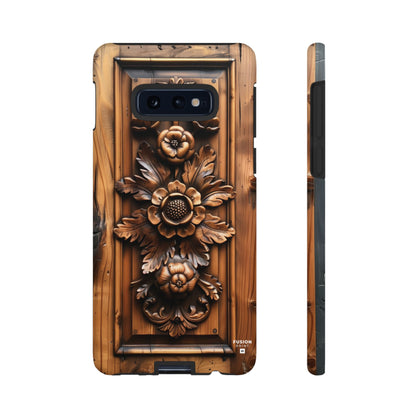 Floret Wood Carving Phone Case