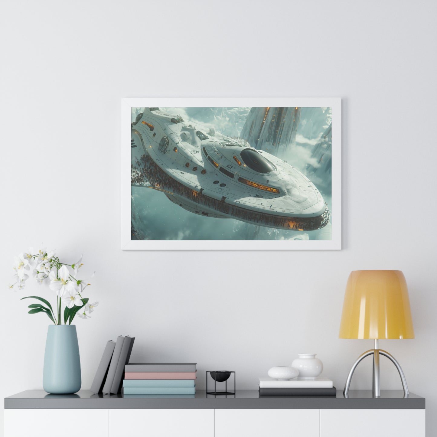 Spaceship - Framed Horizontal Poster