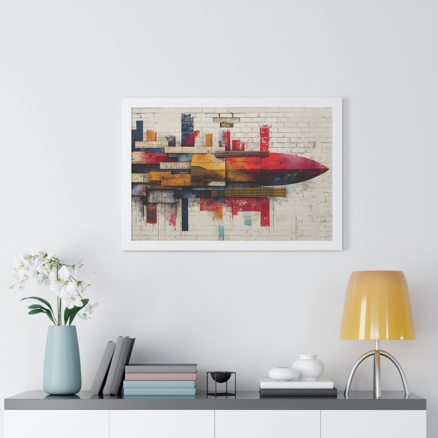 Military Graffiti Art - Framed Horizontal Poster