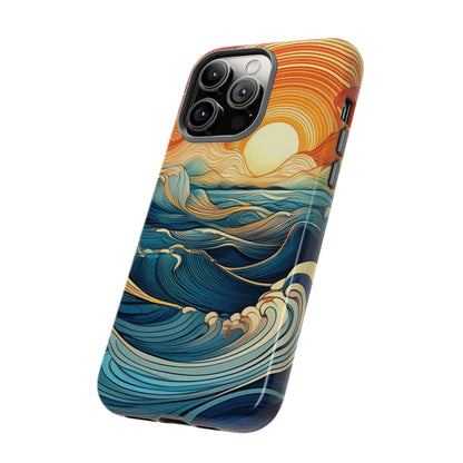 Pop Art Sunset Over the Ocean Phone Case