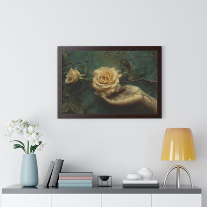 A Rose Intertwines - Framed Horizontal Poster