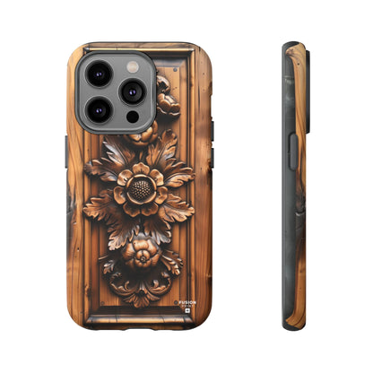 Floret Wood Carving Phone Case