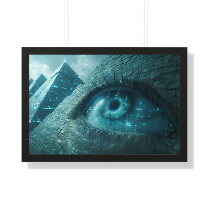 Ancient Pyramid with Eye - Framed Horizontal Poster