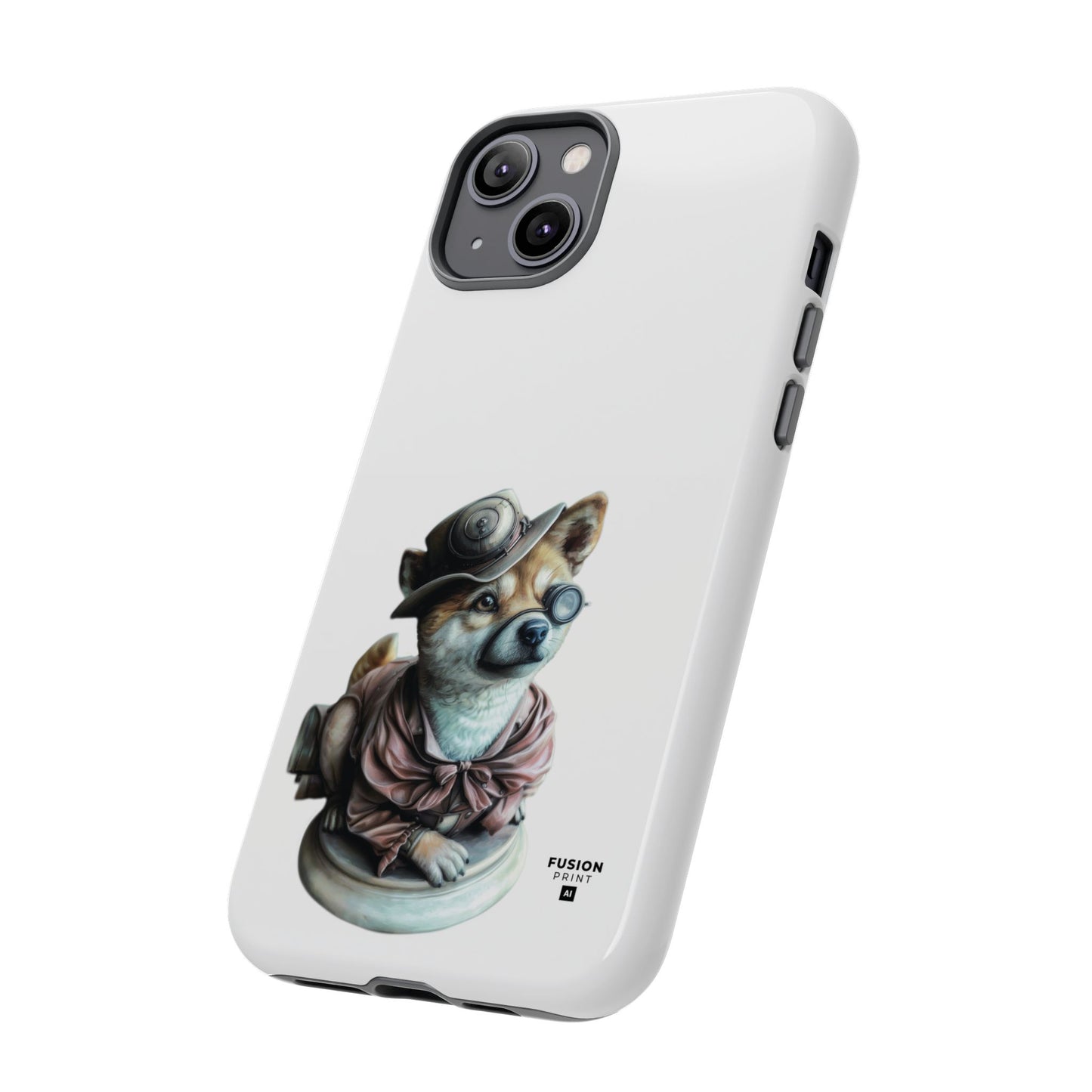 Porcelain Steampunk Chihuahua Figurine Phone Case