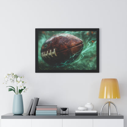 Football! Electricity of Gameday - Framed Horizontal Poster