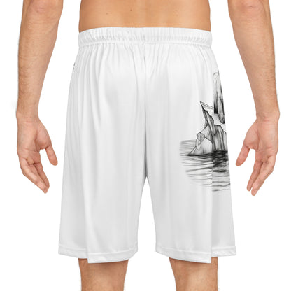 Polar Bear Floats on Iceberg - Basketball Shorts (Unisex)