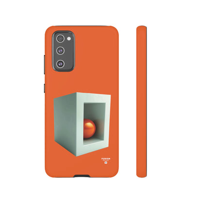 Orange Ball in a White Cube Phone Case