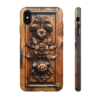 Floret Wood Carving Phone Case