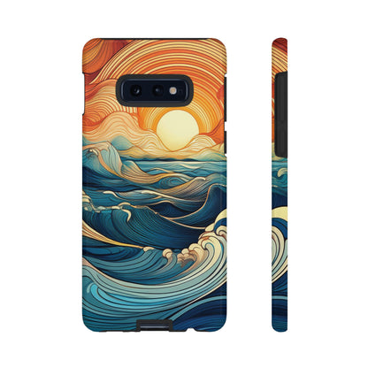 Pop Art Sunset Over the Ocean Phone Case