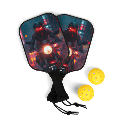 Futuristic Biker Pickleball Kit